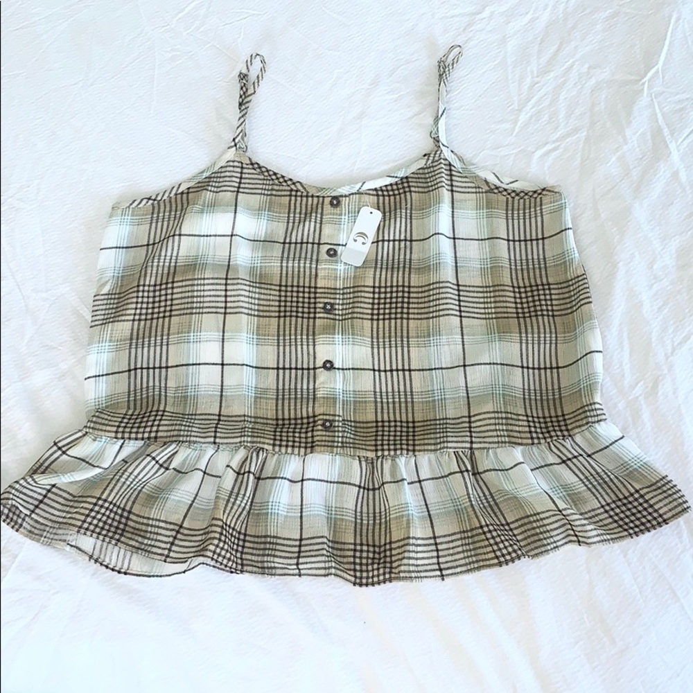 CHARMING CHARLIE | PLAID SPAGHETTI STRAP